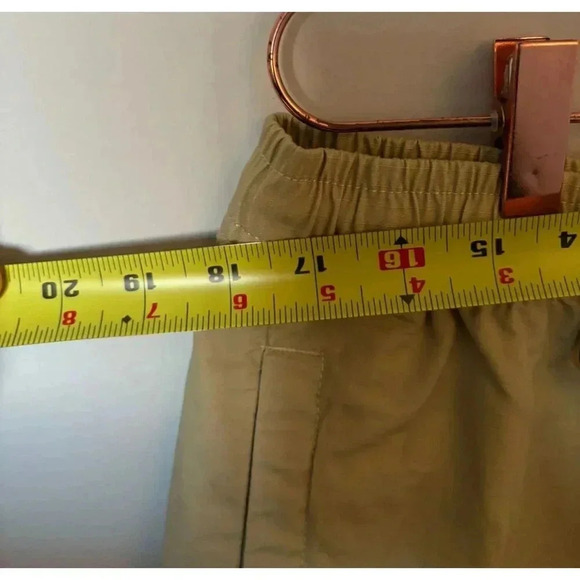 CARRE Mens Pull On Elastic Waist Slice Style Cargo Track Shorts Tan Sz XL - Picture 4 of 9